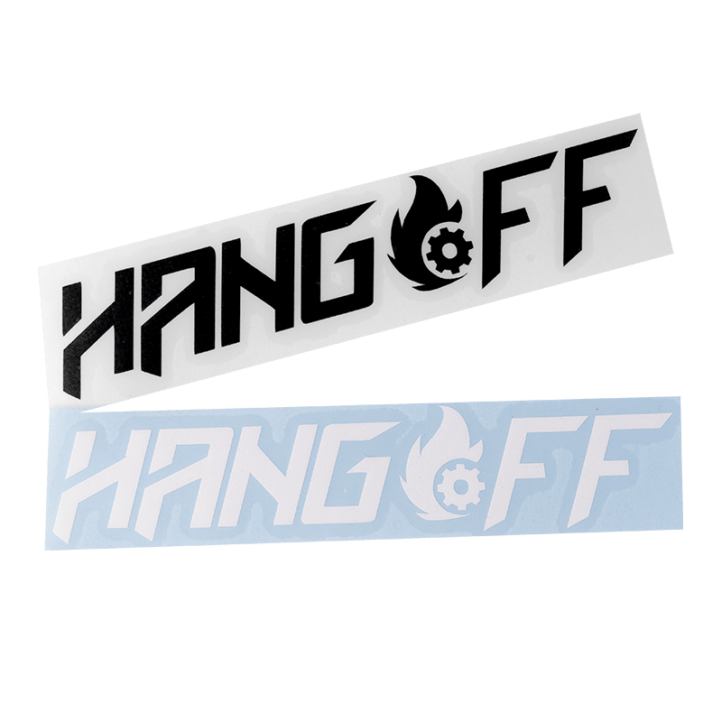 Hang Off Motorrad Sticker