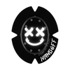 Knieschleifer Smiley Schwarz reflected