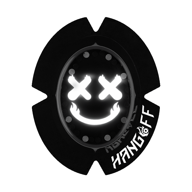 Knieschleifer Smiley Schwarz reflected